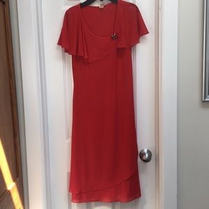 70s DISCO Vintage regular at Studio 54! super cool red crepe dress 5/6 like air